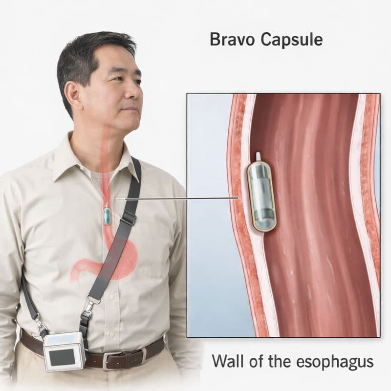 Bravo pH capsule monitoring system for measuring acid reflux in the oesophagus