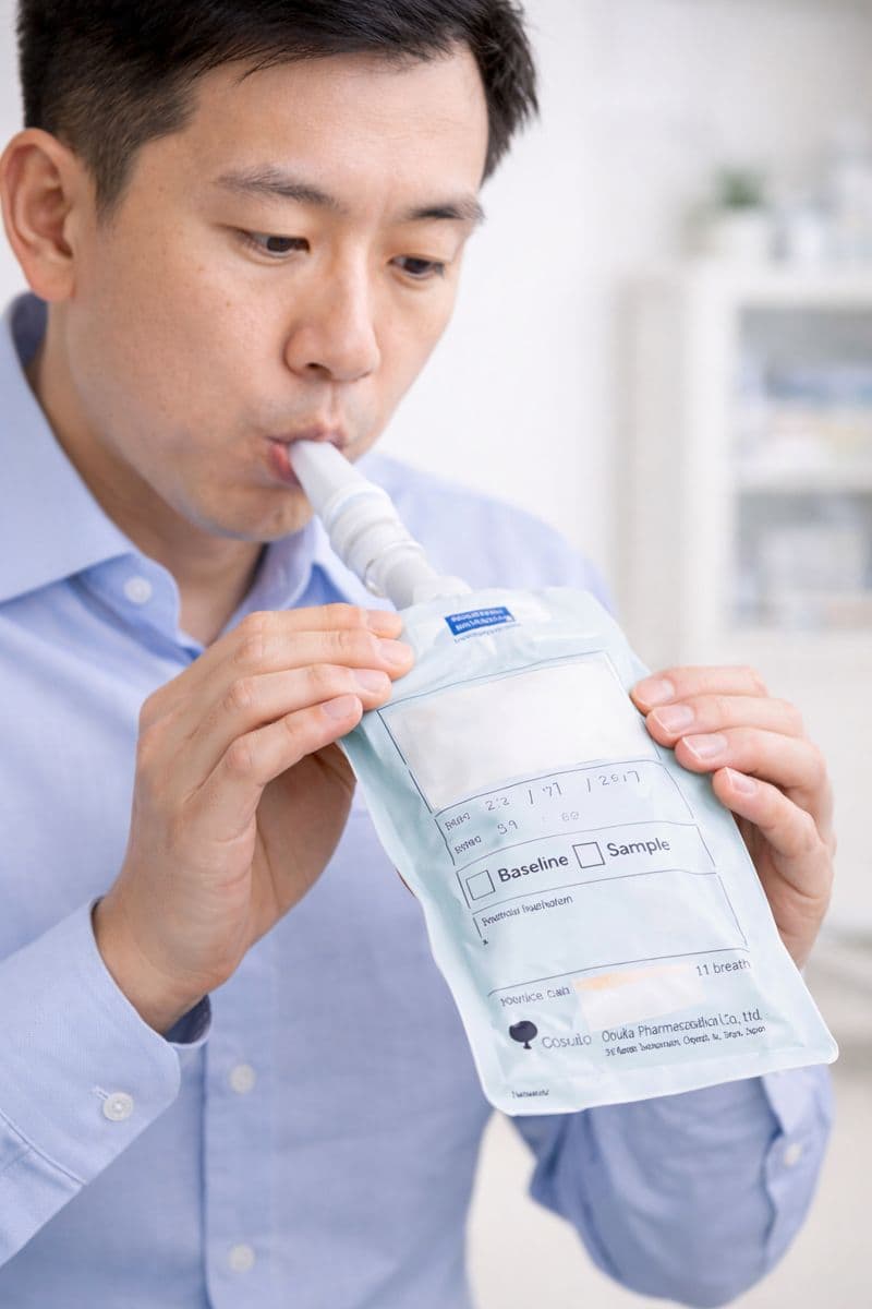 Urea breath test for H. pylori detection